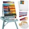 Best Choice Products French Easel, 32pc Beginners Kit Portable Wooden Adjustable Tripod w/ Paint Supplies